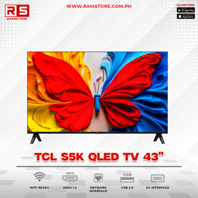 STA TV TCL S5K QLED TV 43", QLED, FHD, HDR 10, Dolby Audio, Google Cast , Slim Design , Multiple Viewing Mode
