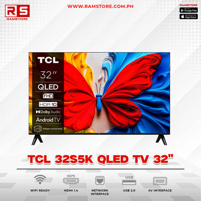 STA TV TCL 32S5K QLED TV 32", 2K Google TV FHD, HDR 10, Dolby Audio, Google Cast, Multiple Viewing Mode