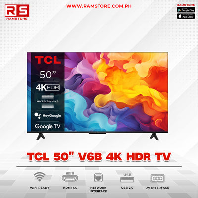STA TV TCL 50" V6B 4K HDR TV,4K HDR, Micro Dimming, Dynamic