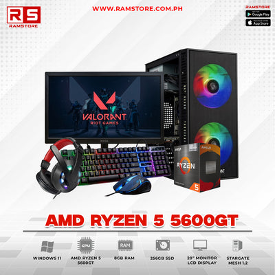 PCZ Desktop Computer Brandnew AMD Ryzen 5 5600GT & MATX Black