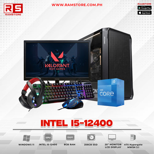 PCZ Desktop Computer Brandnew Intel I5-12400 & ATX Hypergate