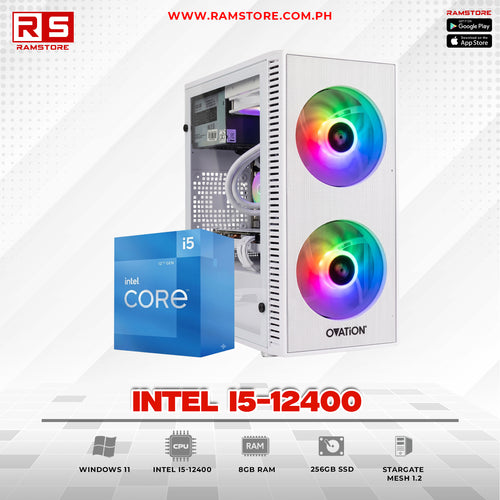 PCZ System Unit Intel I5-12400 & MATX White