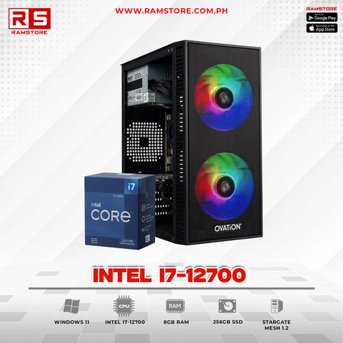 PCZ System Unit Intel I7-12700 & MATX Black