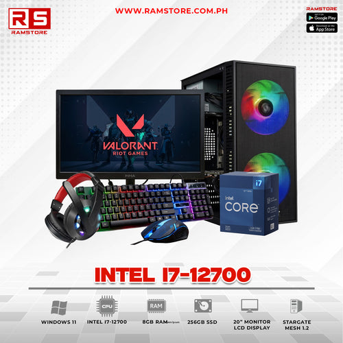 PCZ Desktop Computer Brandnew Intel I7-12700 & MATX Black