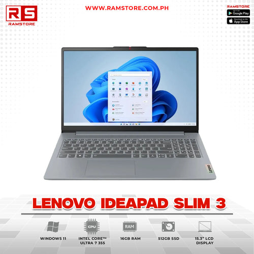 LPR Laptop Lenovo IdeaPad Slim 3 15.3" WUXGA, Core Ultra 7 355, 16GB, 512GB SSD