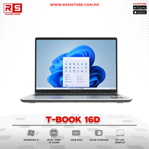 LPR Laptop T-BOOK 16D Series - Intel Core I5-3420H 16GB 512GB SSD