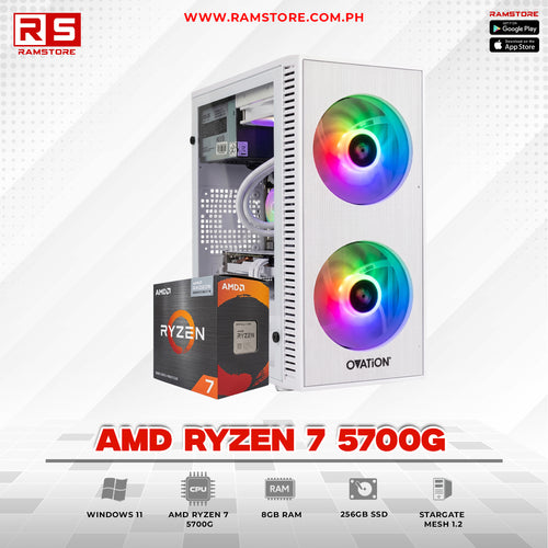 PCZ System Unit AMD Ryzen 7 5700G & MATX White