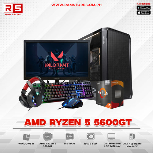 PCZ Desktop Computer Brandnew AMD Ryzen 5 5600GT & ATX Hypergate