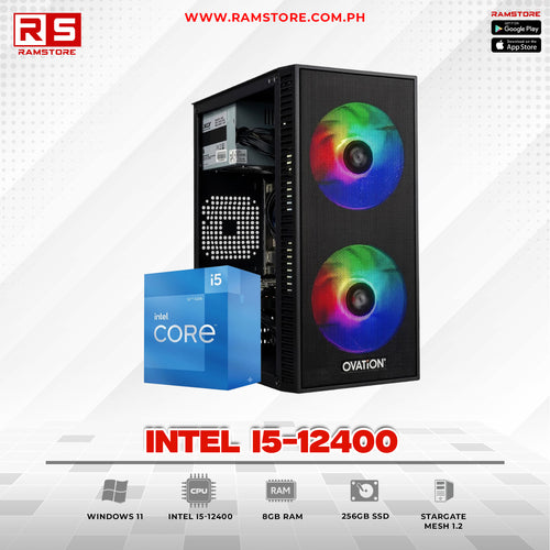 PCZ System Unit Intel I5-12400 & MATX Black