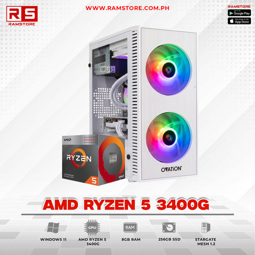 PCZ System Unit AMD Ryzen 5 3400G & MATX White