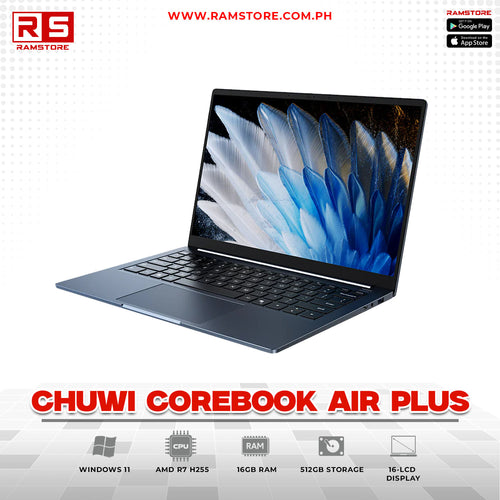 LPR Laptop Chuwi Corebook Air Plus Series-Amd R7 H255 Amd Radeon Grapics 16GB LPDDR5 512GB SSD