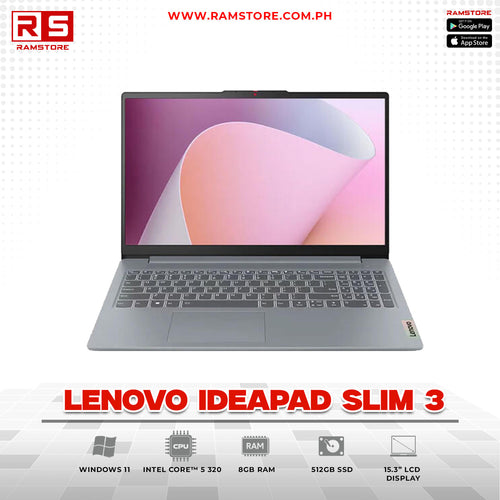 LPR Laptop Lenovo IdeaPad Slim 3 15.3" WUXGA, Core 5 320, 8GB, 512GB SSD
