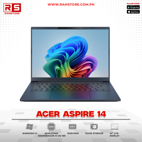 LPR Laptop Acer A14-11M-X3BP - Qualcomm Snapdragon X1-26-100 16GB 512GB SSD