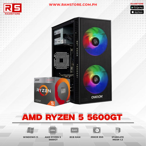 PCZ System Unit AMD Ryzen 5 5600GT & MATX Black
