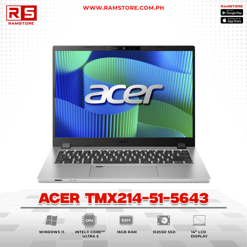 LPR Laptop ACER TMX214-51-5643 Win11 Pro Core 5 120U 16GB 512GB SSD 14" IPS Pure Silver
