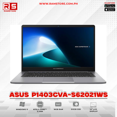 LPR Laptop ASUS P1403CVA-S62021WS Core 5 210H 16GB 512GB SSD 14" Win11 Home