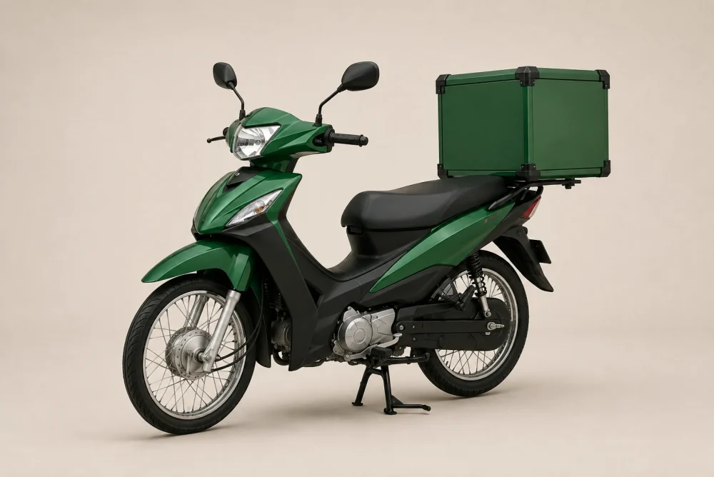 Motorcycle for parcel delivery